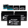 UB-YT4B-BS Battery SR400 Maintenance Factory for 5-Pack Yamaha - 2.3Ah, Activated, 400CC Motorcycle Battery 2005 Replacement Free, 12V, UpStart