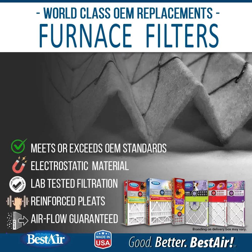 3000 Replacement 13 Filter BestAir AXP-213-13R-2 Series Furnace MERV