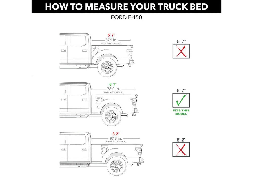 Folding by 2015 BAKFlip 7" | Cover Compatible Bed | 2020 - Ford F-150 Bed Truck with RealTruck (78.9") 448327 BAK 6' MX4 Hard Tonneau