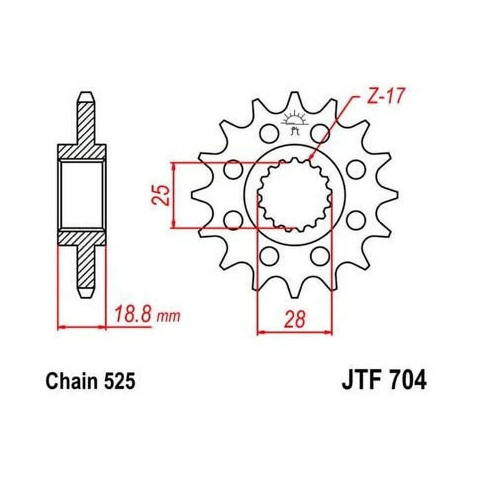 Street Kit JT Rear Sprocket Front & F800 GS for BMW 2008-2013