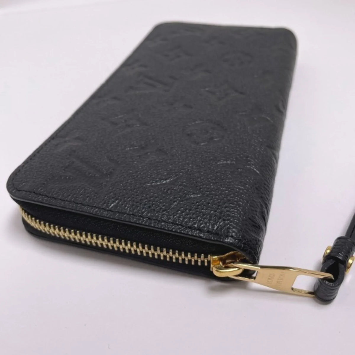Vuitton M61864 Louis Round Long Monogram Wallet LV (Good) Noir VUITTON Zipper Empreinte LOUIS Zippy Pre-Owned