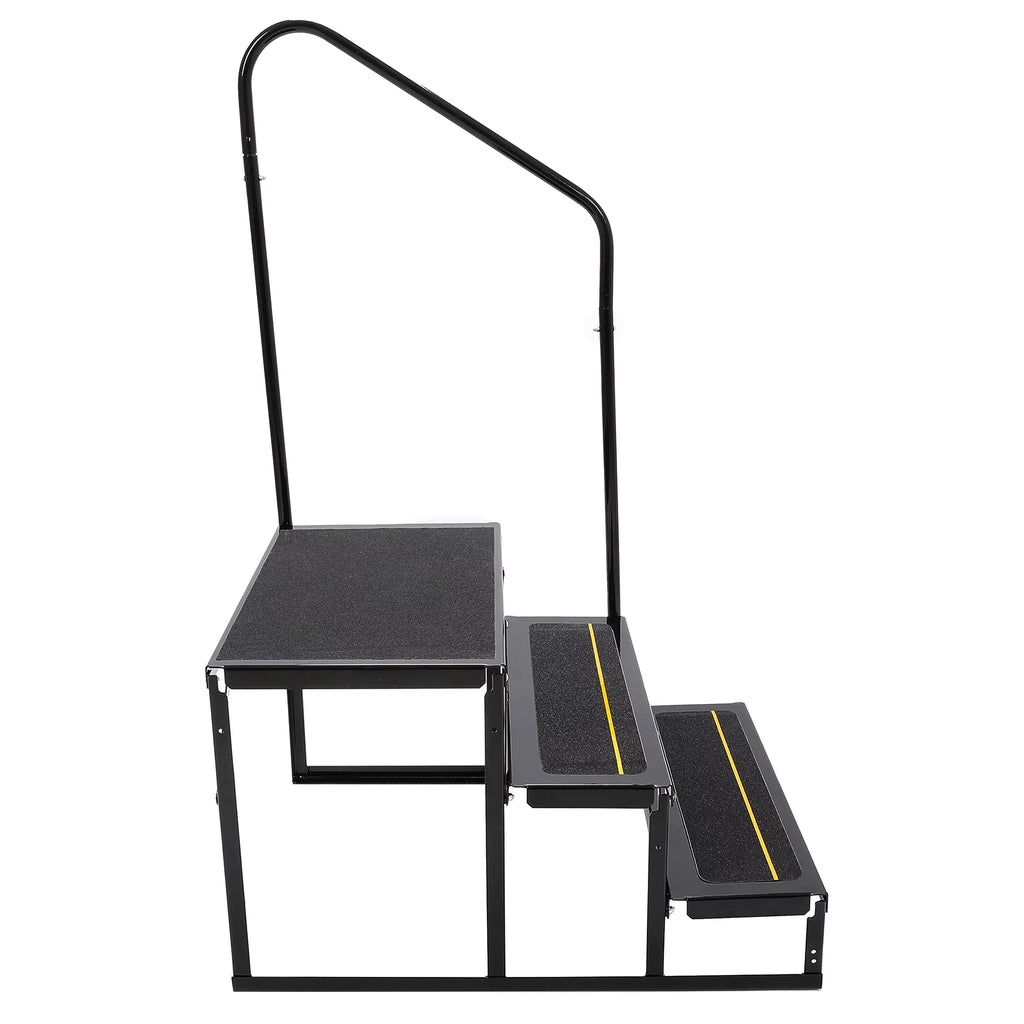 Steel Rail Steps Trailer Hand-railing HECASA Side RV Armrest W/ Stairs 3 Travel Load Hand Trailer for Universal Camper
