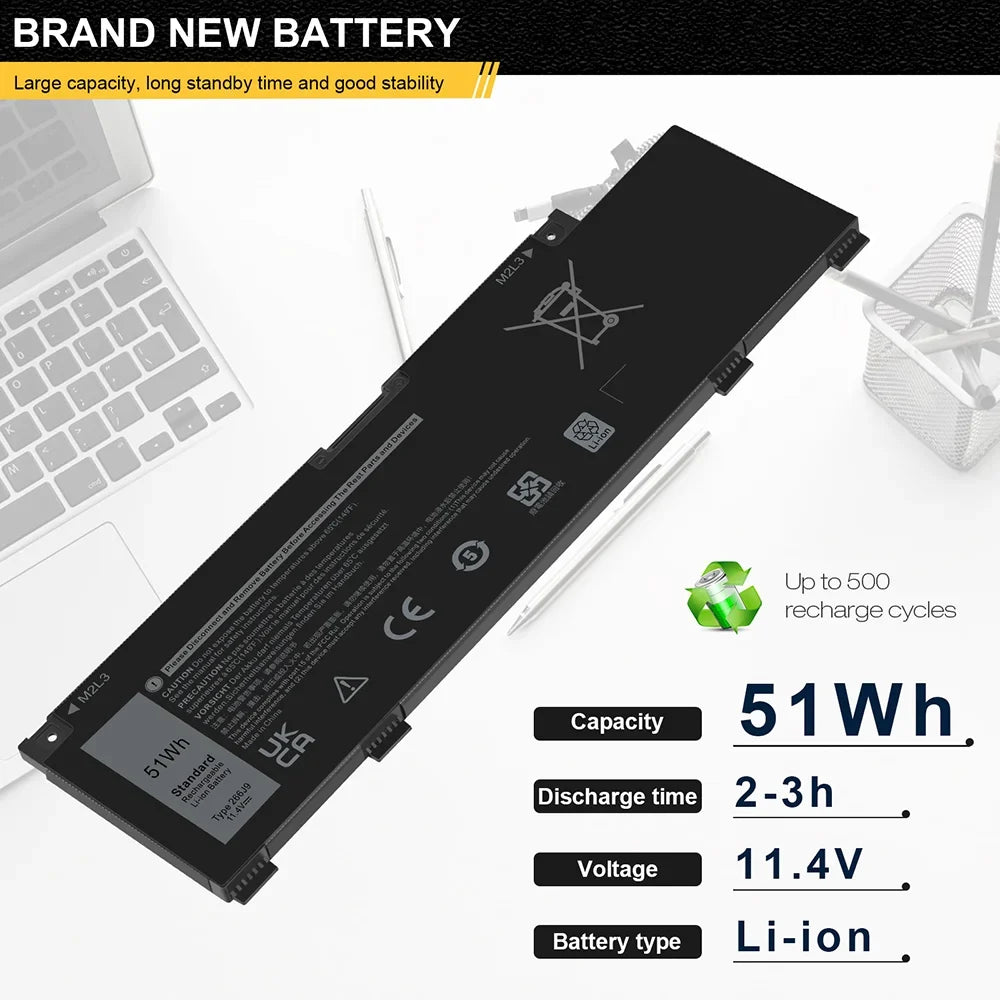 SE New 3500 G5 266J9 3590 5500 15 G3 3700 3790 15 Dell Fits Battery for 5505