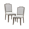 2) Brown Chair Upholstery Side Lexicon Garner Wood (Set Gray Room of Dining in