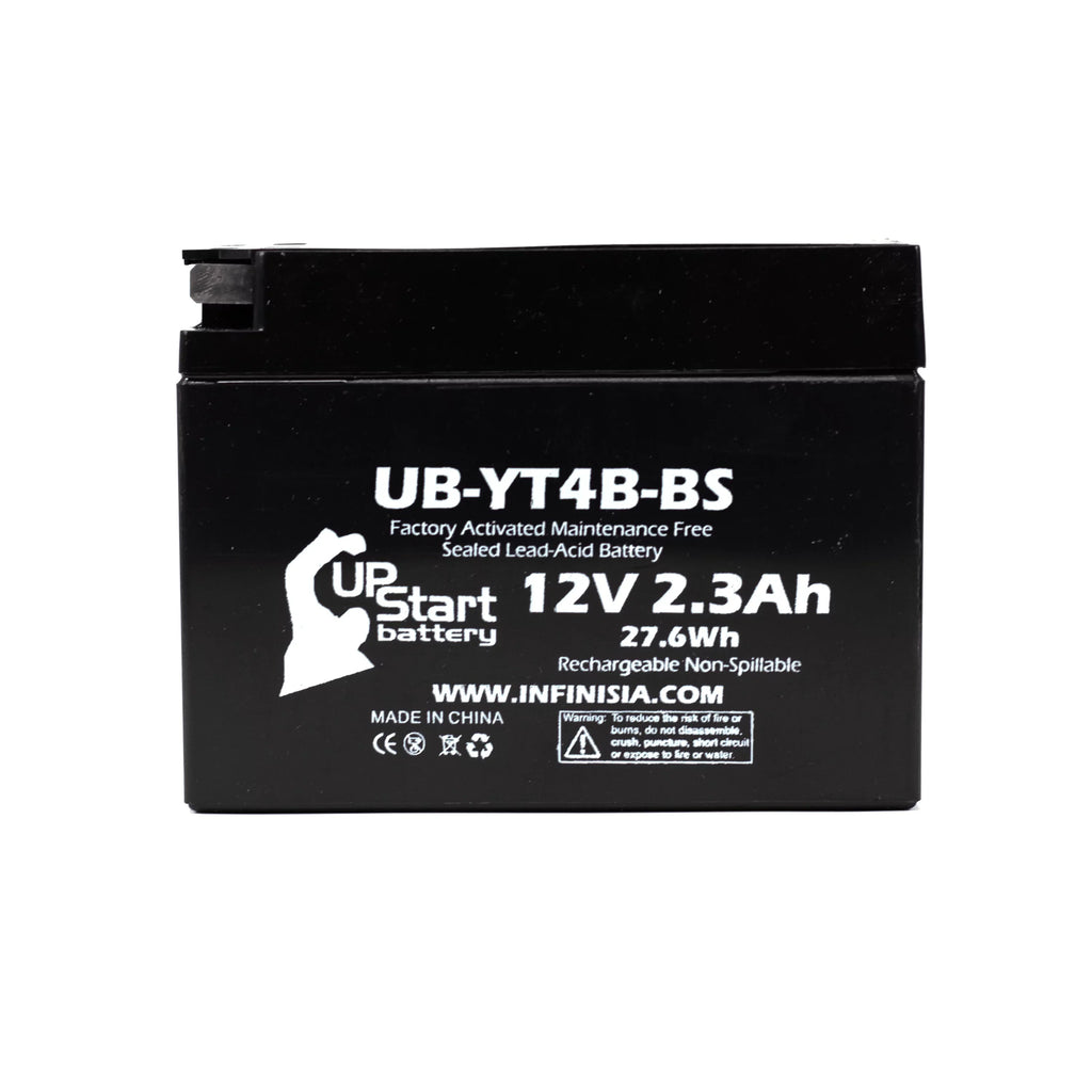 UB-YT4B-BS Battery SR400 Maintenance Factory for 5-Pack Yamaha - 2.3Ah, Activated, 400CC Motorcycle Battery 2005 Replacement Free, 12V, UpStart