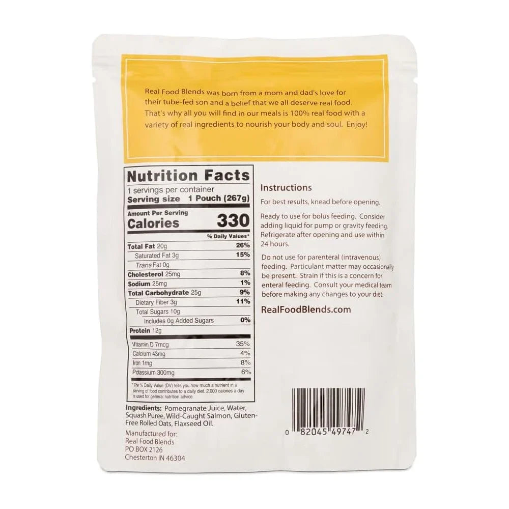 9.4 12) Meals Pouch Fed Food Blends - for - of Squash People Oz - Real & Salmon, (Pack Oats Tube