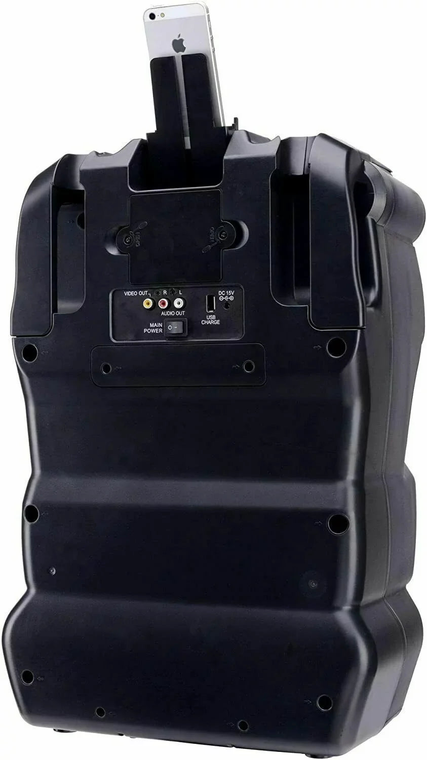 CDG/MP3G Mics w/ Karaoke Rechargeable 300W Player Karaoke Portable USA 2
