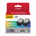 Cartridge PG-275 Ink Pack, XL XL/CL-276 Value Black/Tri-Color, Canon 4981C008 High-Yield