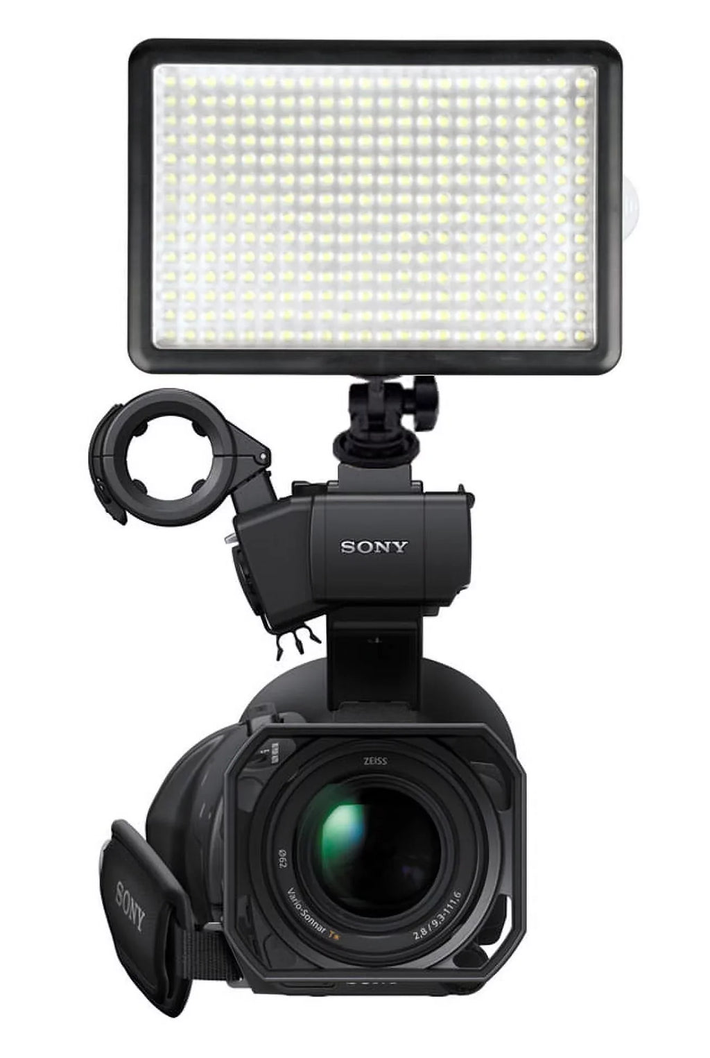 Multi-LED Dimmable Life Adapter Includes Video Light Head) FDR-AX53 Multi-Interface Professional Long Sony (Swivel