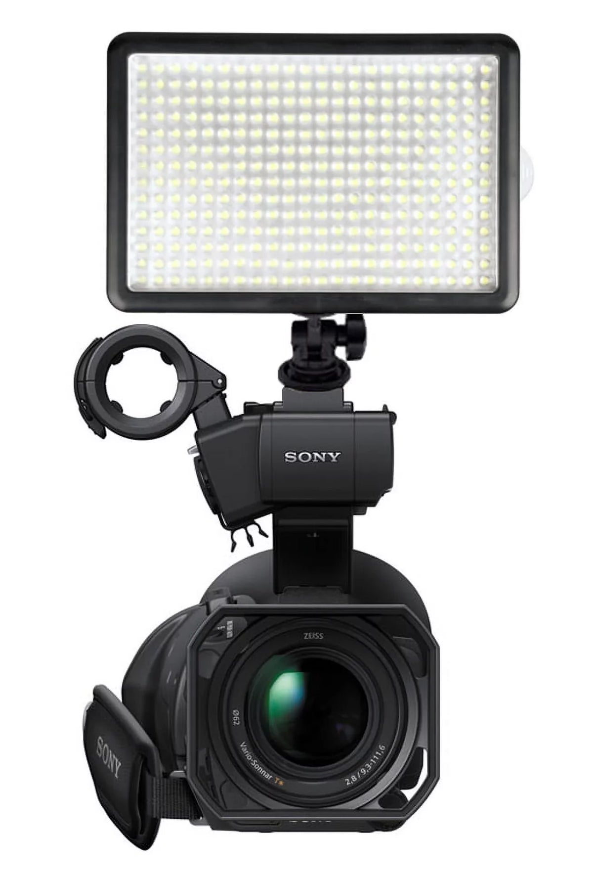 Multi-LED Dimmable Life Adapter Includes Video Light Head) FDR-AX53 Multi-Interface Professional Long Sony (Swivel