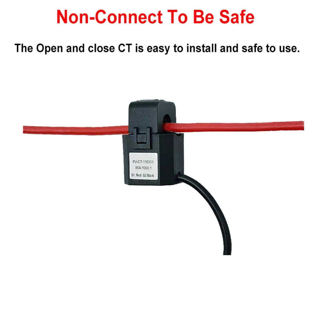 Monitor Voice Power Dazzduo Meter Clamp KWh 80A Clamp KWh Monitor Meter meter,Statistics KWh Compatible Monitor Statistics 80A Statistics Power Compatible Clamp Electric Power