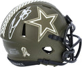 Helmet Authentic To 2022 Riddell Fanatics Cowboys Certified Autographed Service - Ceedee Lamb Dallas Speed Mini Salute