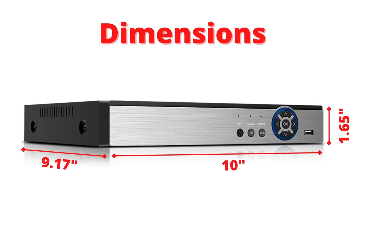 Compatible 16 Hybrid Cameras AHD Evertech Analog Camera Recorder TVI CVI 1080P 8TB DVR Security with Channel HDD with
