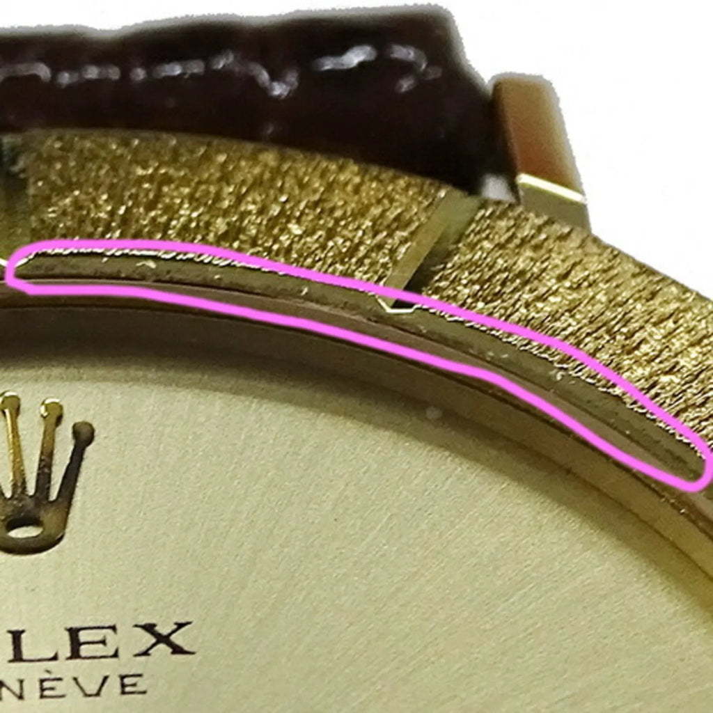 Polished Men's Rolex Pre-Owned Watch, 3831J Cellini (Fair) Leather, 750YG, Hand-wound, Gold,