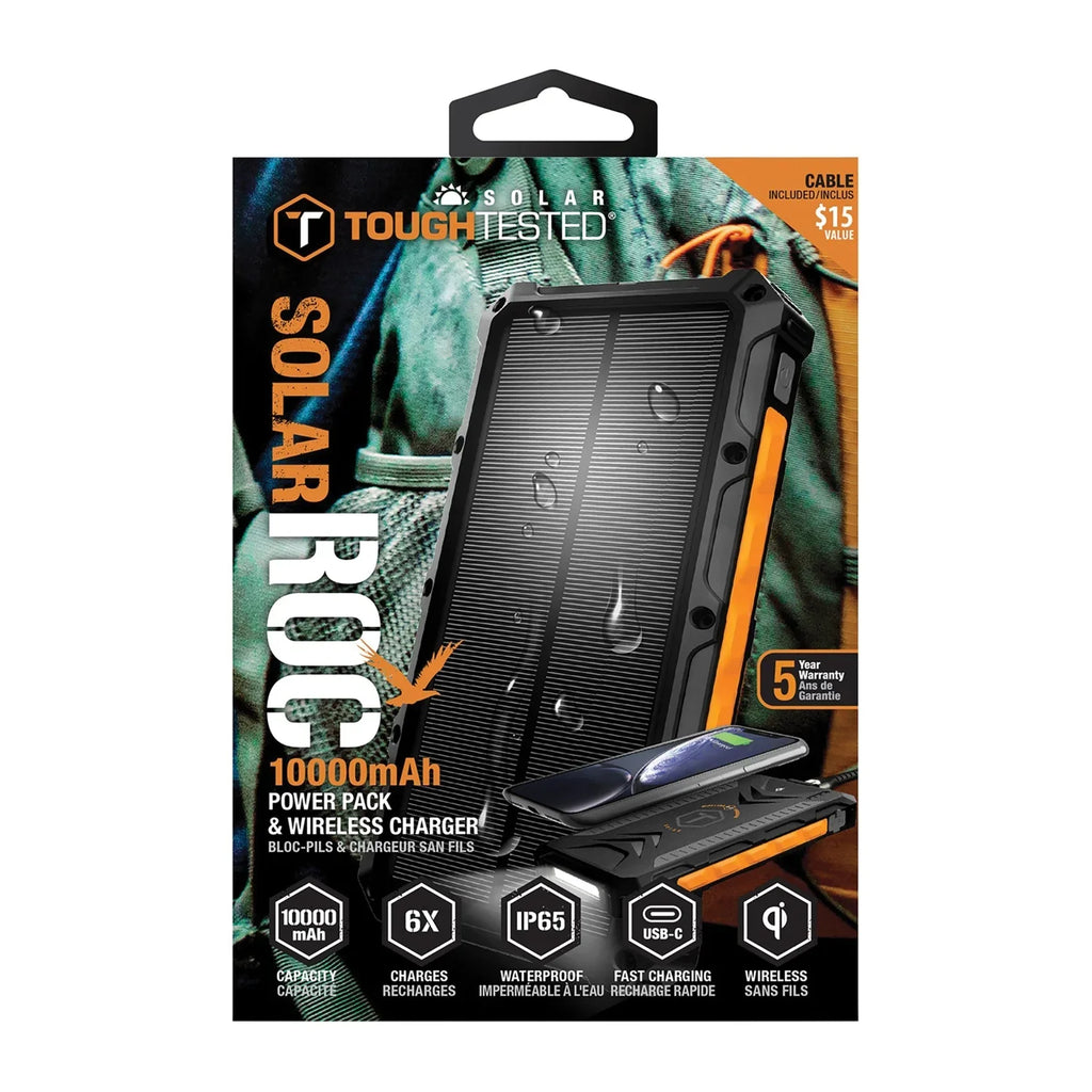 MAH 10,000 Wireless ToughTested Charger Portable & Powerbank (ROC10) Solar