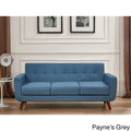 Grey Linen Grace Rainbeau US Furniture Furniture Sofa U.S. Payne'S Pride Mid-century Upholstered Tufted Pride