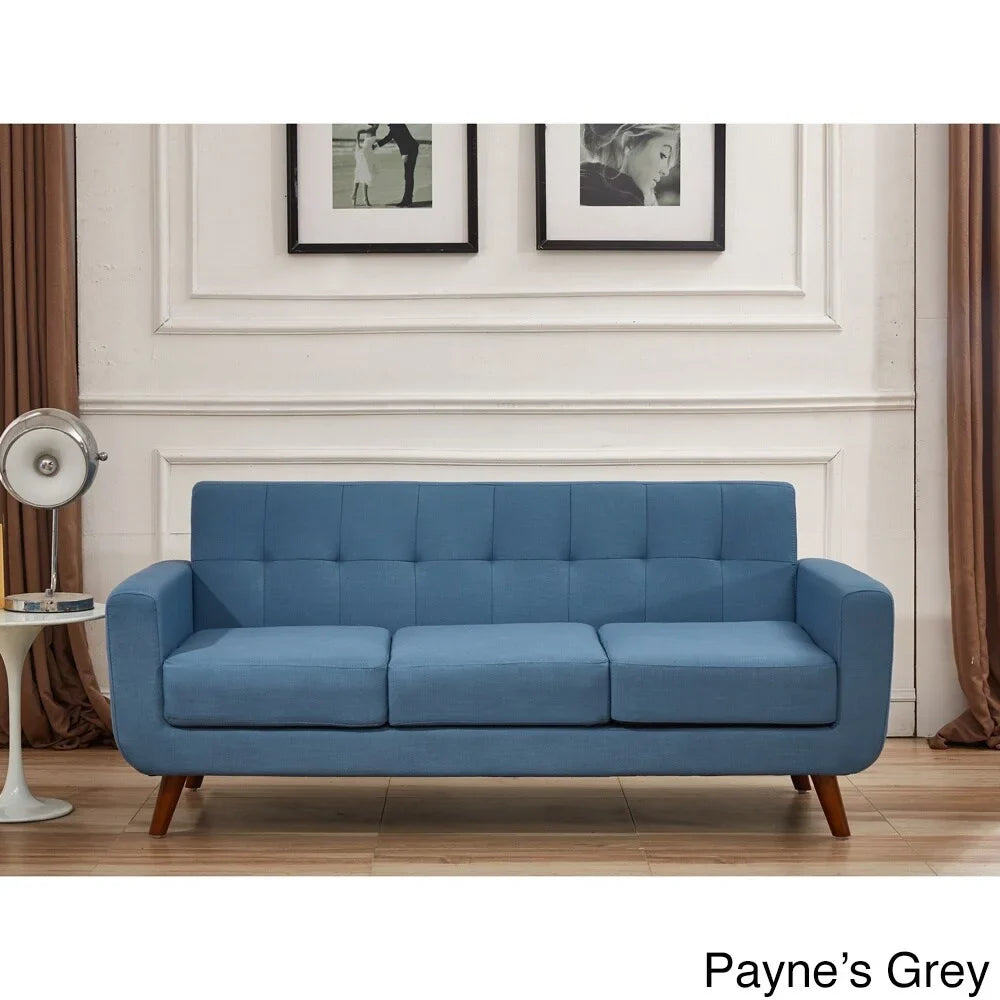 Grey Linen Grace Rainbeau US Furniture Furniture Sofa U.S. Payne'S Pride Mid-century Upholstered Tufted Pride