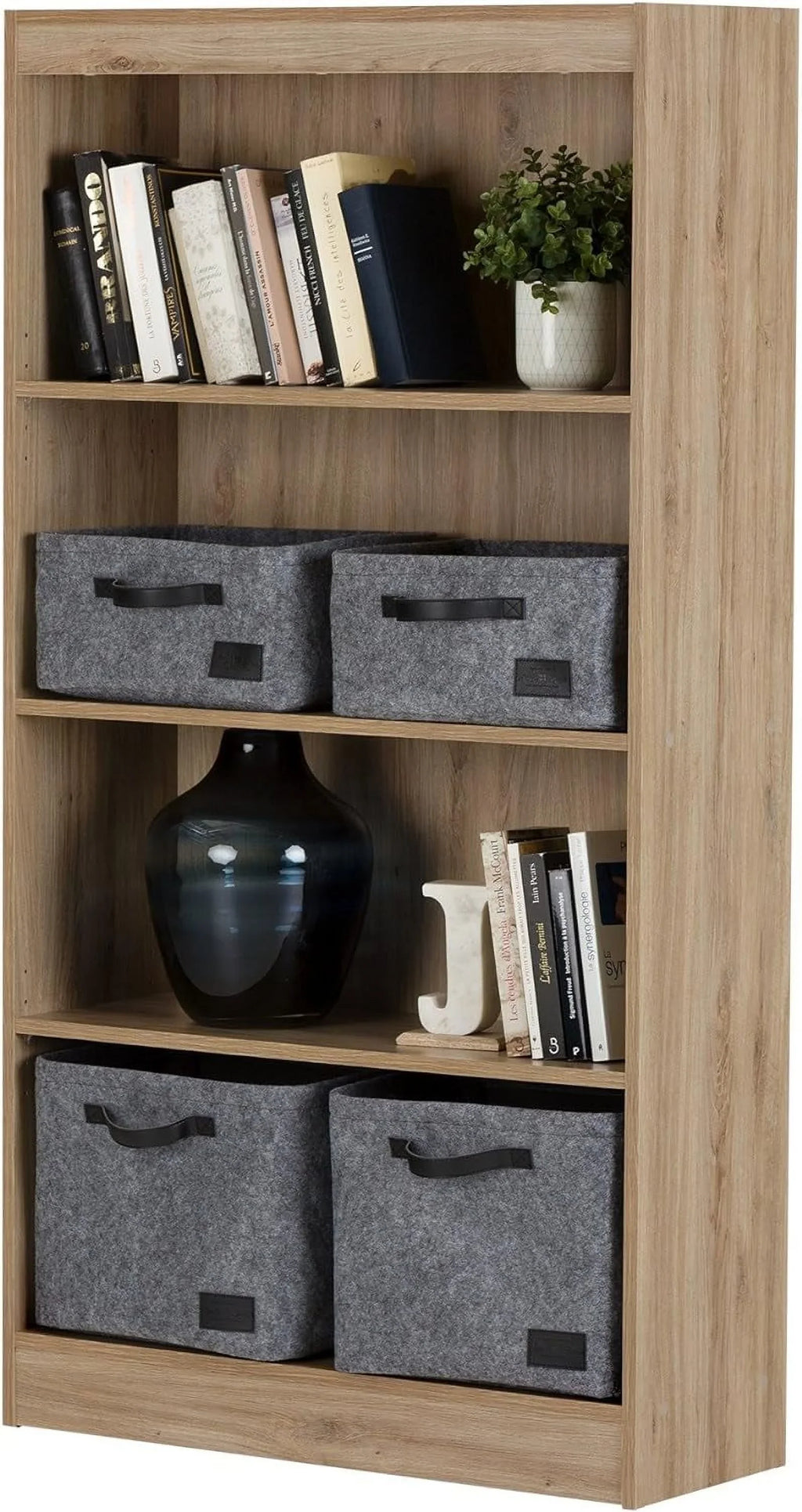 Bookcase-Morgan Axess 4-Shelf Cherry, 58-Inch