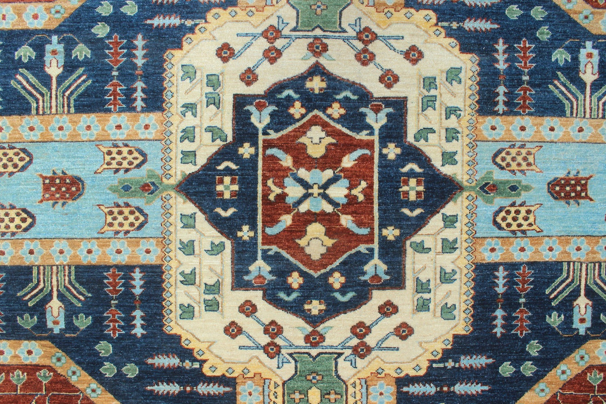 Haseena Aria 9'0" Blue/Ivory 12'3" Rug, x