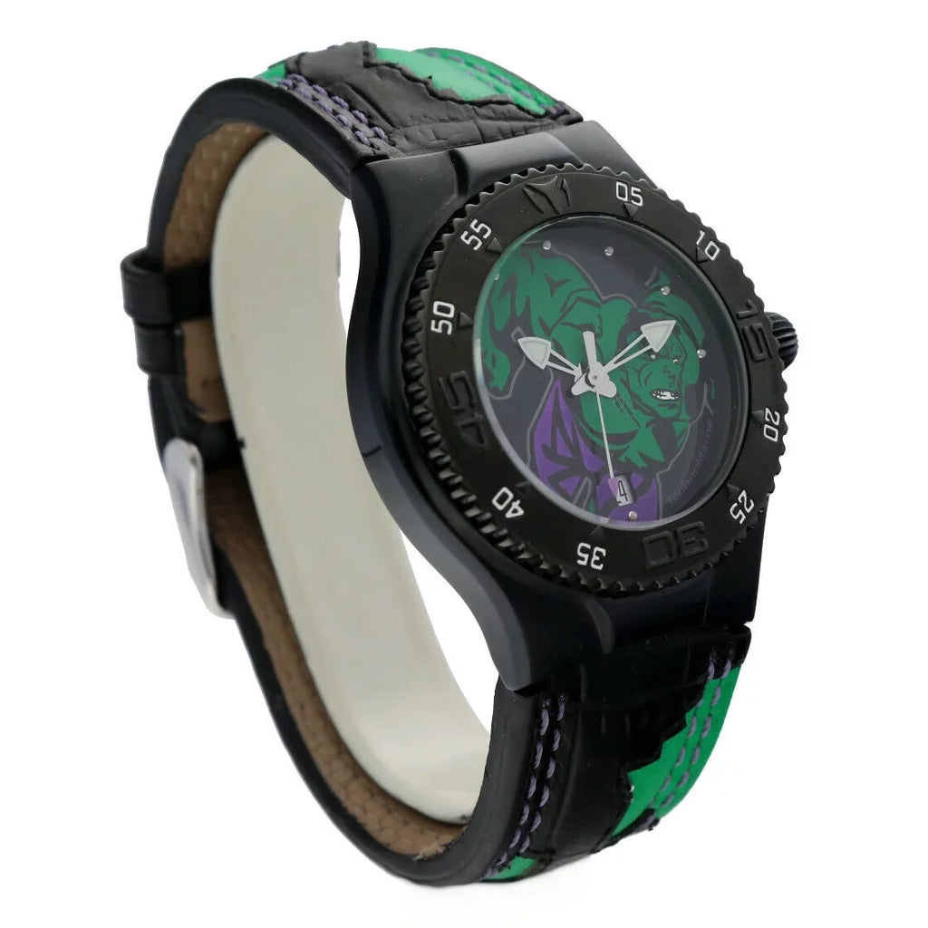 Watch Steel MV3H08 Marvel Hulk Men's Technomarine Leather Quartz PVD Plated