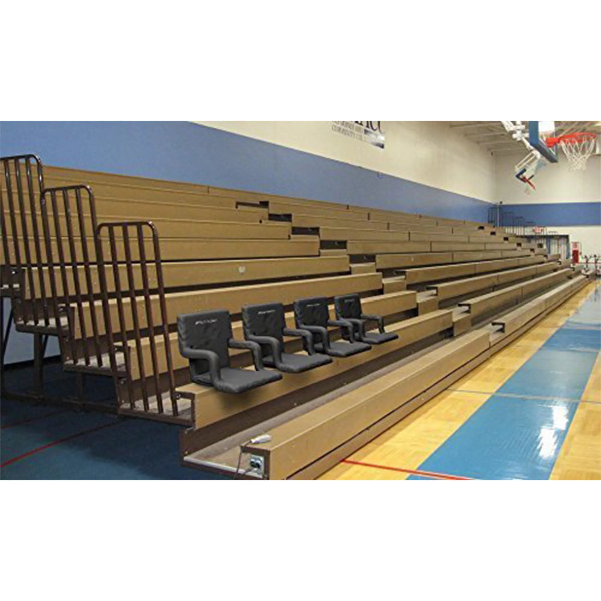 Seat Bleacher Positions Carry Stadium with Portable Home-Complete Support, Reclining Back 6 Cushions Padded Straps Pack- Chair, By 2 Armrests, and