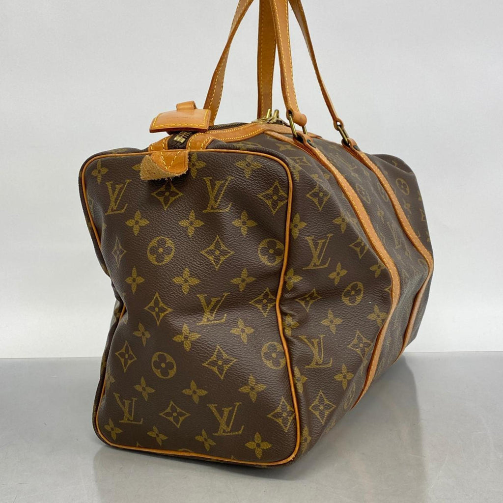 Men's Monogram Saxe Women's Boston Louis Vuitton 35 Bag M41626 Souple (Good) Brown Pre-Owned