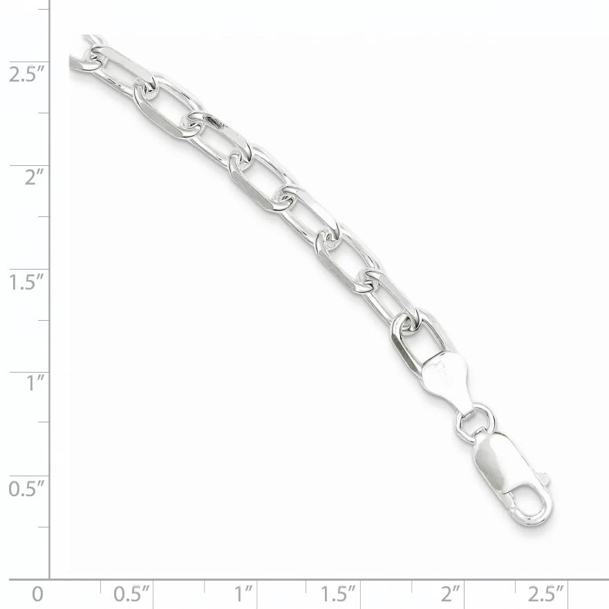 7.5inch Silver Fancy Sterling Bracelet Link