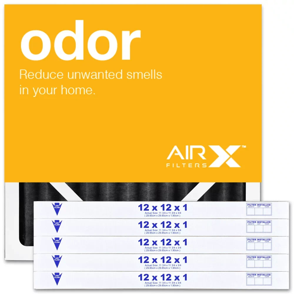 Air Odor MERV Filter Pleated Compatible/Replacement Filter, 4 12x12x1 Filters AC Furnace AIRx 6-Pack