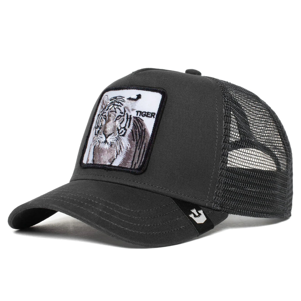 Hat, Original Bros. Goorin Adjustable Black Size Unisex The One Trucker Farm Tiger), Snapback (White