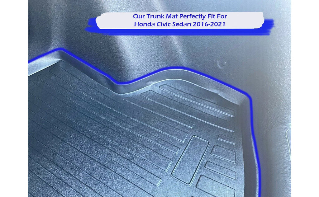 Honda – Easy Liner Lip Laser Raised Trunk – – with Trunk Non-Slip EACCESSORIES Cargo Trunk for Weather-Resistant Install – 2016-2021 – Mat Design Sedan Cars Rubber Mats to Pre-Cut EA Car for Civic Mat