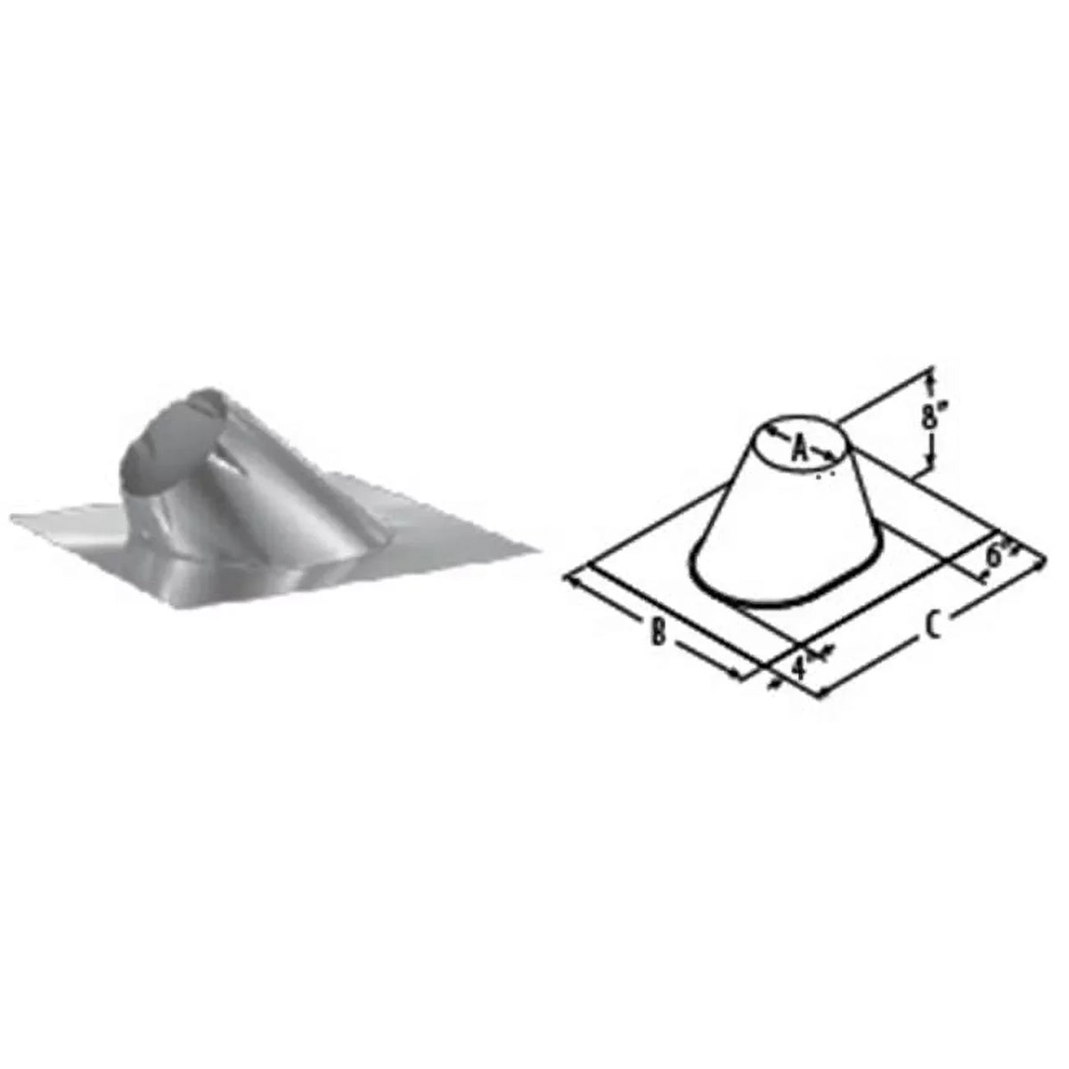 Galvanize 12 Collar Pitch 0/12-6/12 G Duratech Included Inch Flashing & Not M 12DT-F6 Storm Duravent