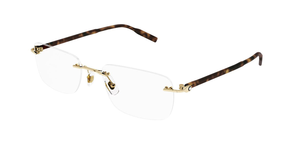 Eyeglasses O- MB Havana 0221 006 / Montblanc Rimless