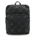 Rucksack Travel Line Jacquard Old CHANEL Nylon Chanel Backpack Black (Good) Pre-Owned Daypack