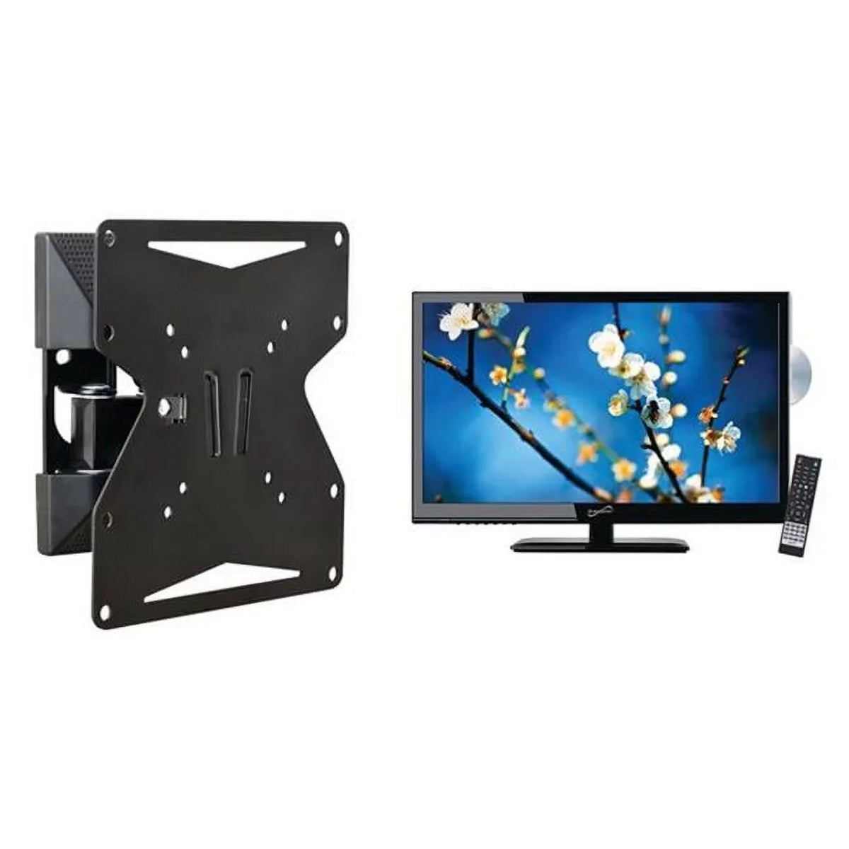 Portable & in. HD TV-DVD Mount Combo Full-Motion Stanley Class Full Supersonic TMX-022FM 1080P LED Basics 24