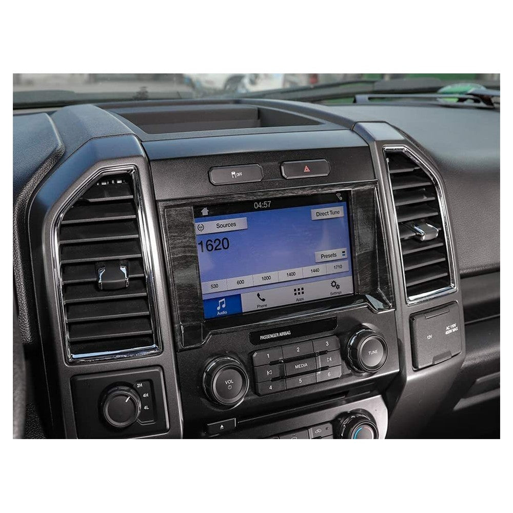 Accessories Trim Console Interior Center Black F150 Cover Teledu Kit Wood 15+