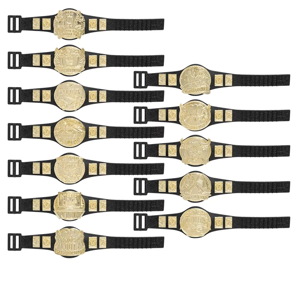 Set Series Figures for Wrestling Figure of WWE 12 all Belts Action 2 Championship