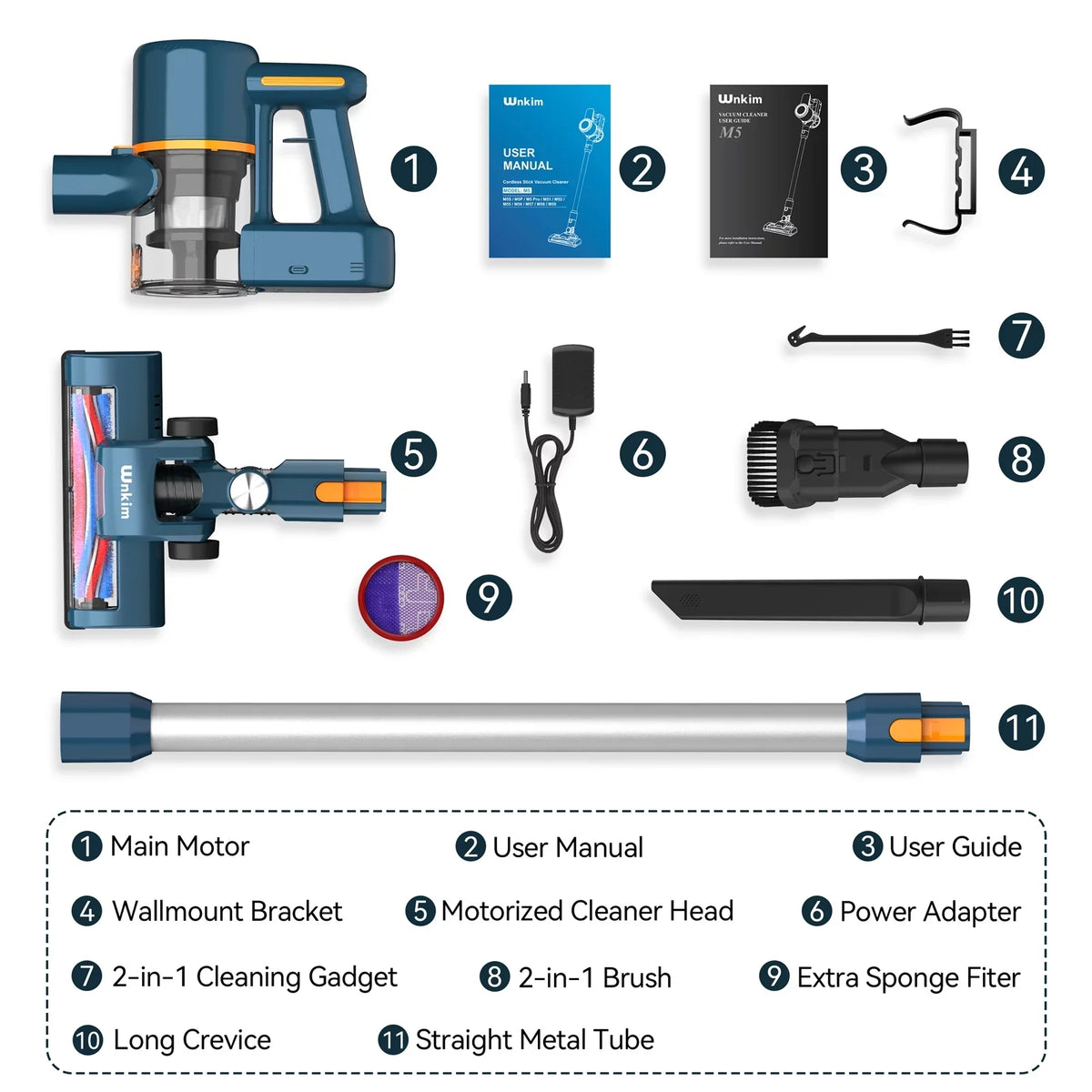 Mins Battery, Carpet 35 Home Pet for Cleaner, Vacuum Powerful Cordless mAh Wnkim with Hard Runtime, 2200 Hair, Lightweight Stick Vacuum up Floor M5 6-in-1 Vacuum Cleaner to
