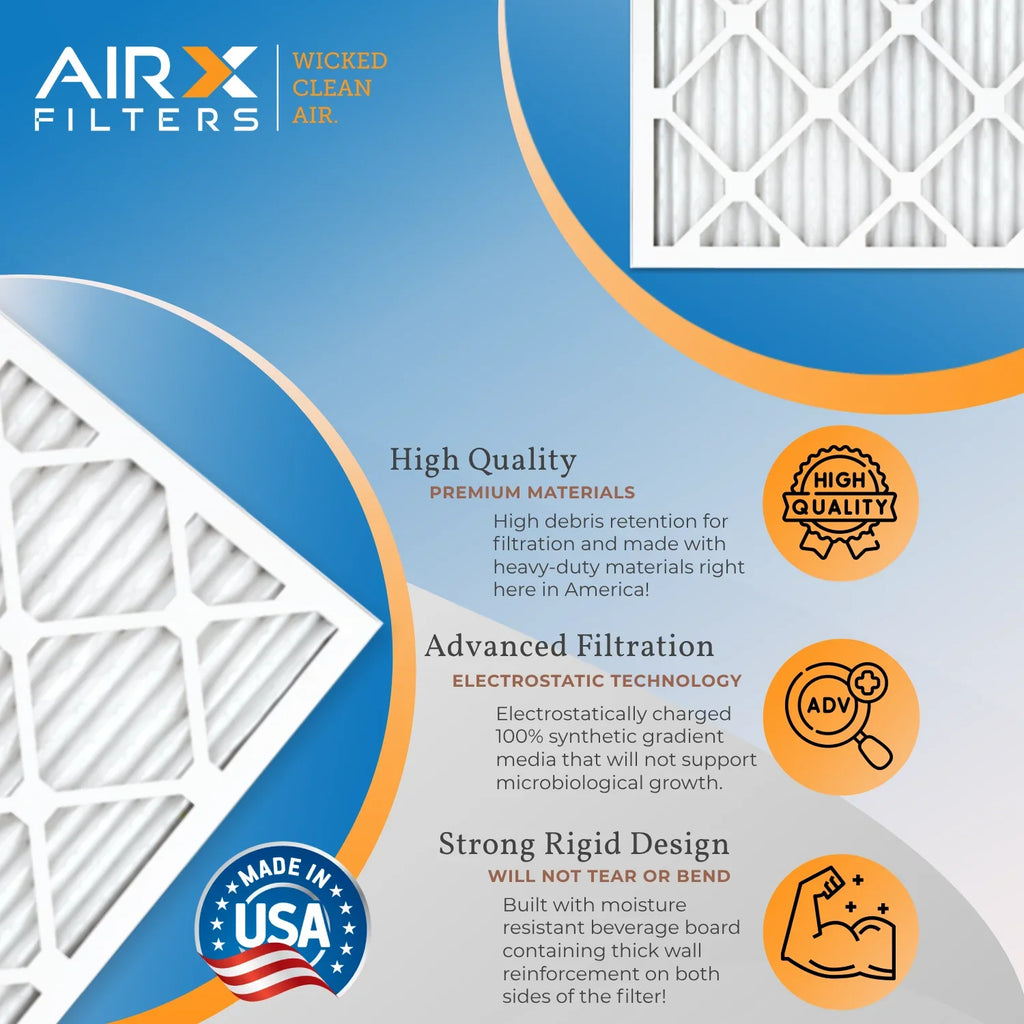 AIRX AIR. 12 WICKED USA MERV 7 to 18x24x2 Furnace Pack by Air of FPR 11 in FILTERS CLEAN Filter Filters MPR Made 1000, 1200 MPR & Rating, - Comparable