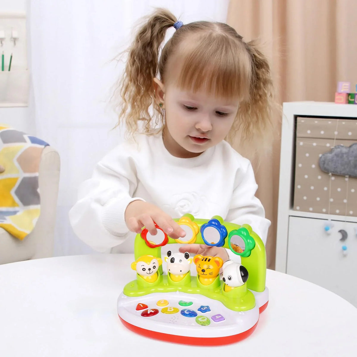 12 Toy Animal Toys Toys Light, Infant Learning Educational Interactive Months, 6 12-18 & Toy Music with Months,Activity Center Baby Sensory to Toys