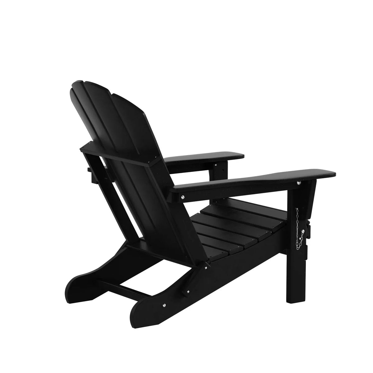 4), Black PLATINUM Folding Outdoor of Patio Classic EXTRA Adirondack (Set Poly Chairs