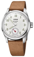 Steel Dial Crown Wings Beige 401 Edition Limited Big Watch Of Mens Strap Stainless Hope 7781 Automatic Leather Oris 4081-Set White