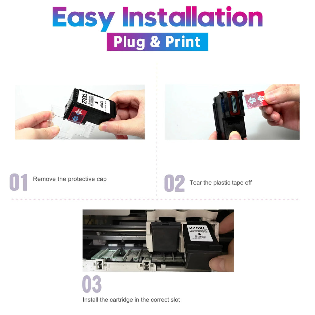 Printer(2 Canon 275XL 276 276XL TS3522 Combo CL-276 Canon Replacement Ink Color) for Black, PIXMA 275 TR4700 PG-275 TS3500 XL TR4720 Cartridge TS3520 Compatible with 2 TR4722