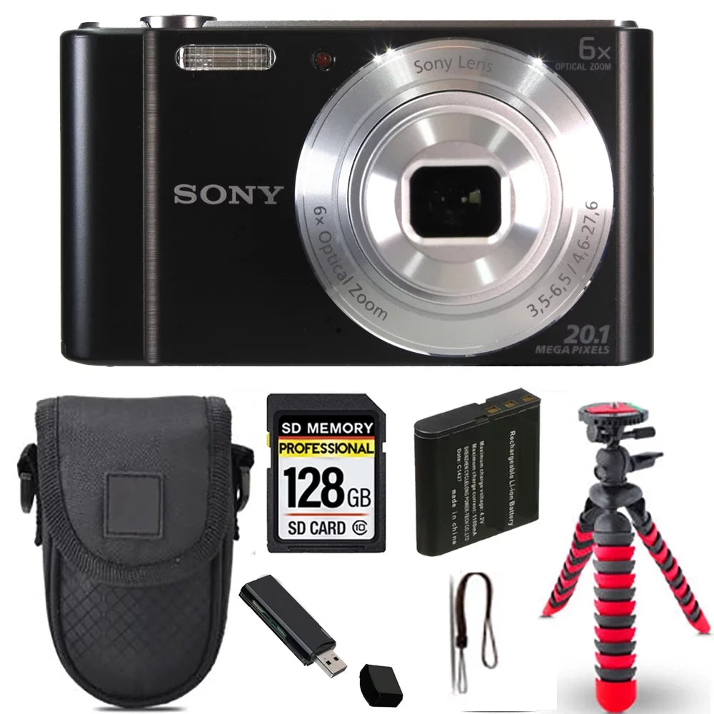 Cyber-shot Camera+ Digital Case + DSC-W810 Spider 128GB Kit Tripod - Sony