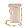 Bag Leather Pink Phone Saffiano