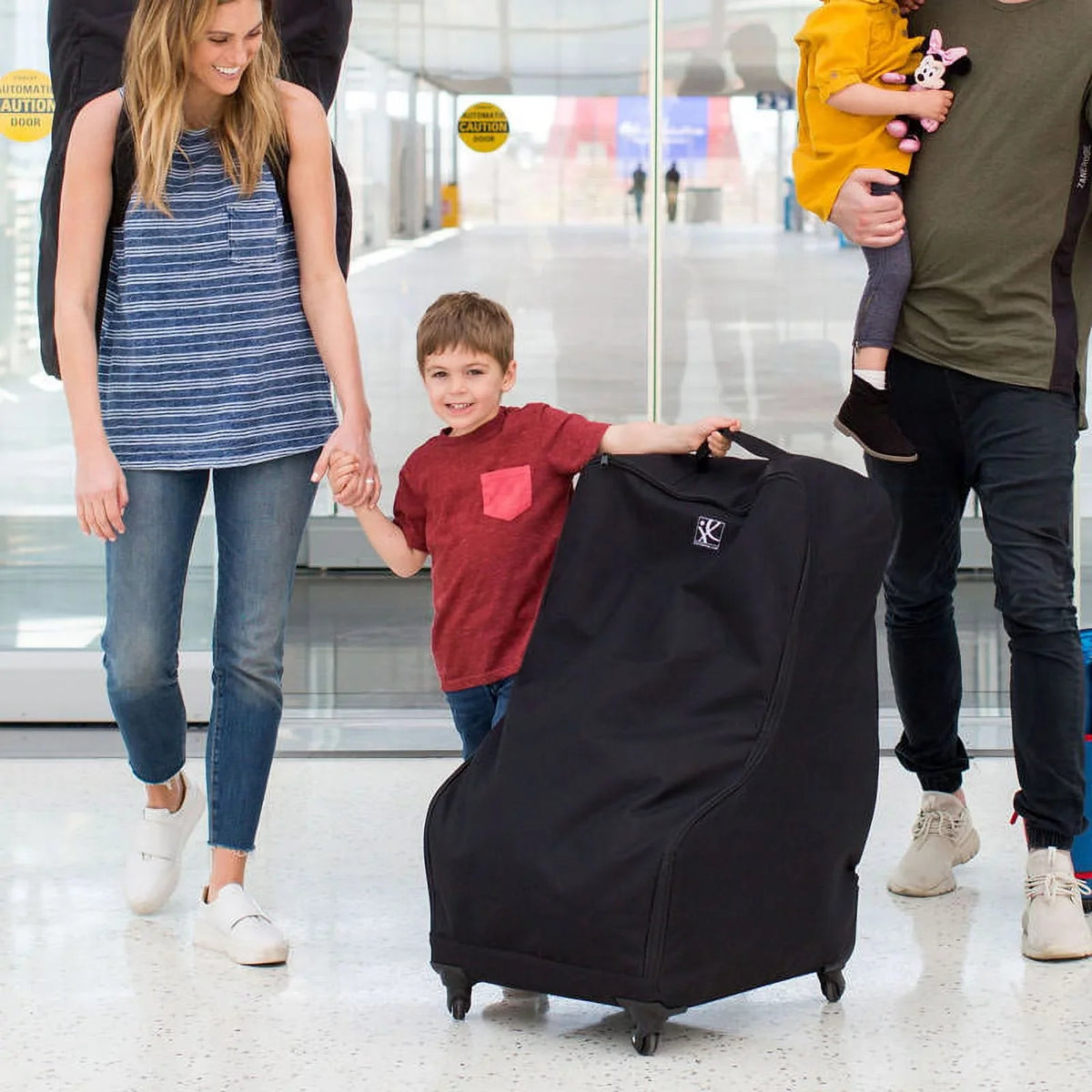 Padded Bag J.L. Black Seat Wheelie Deluxe Childress Travel Car Carrier, and Spinner
