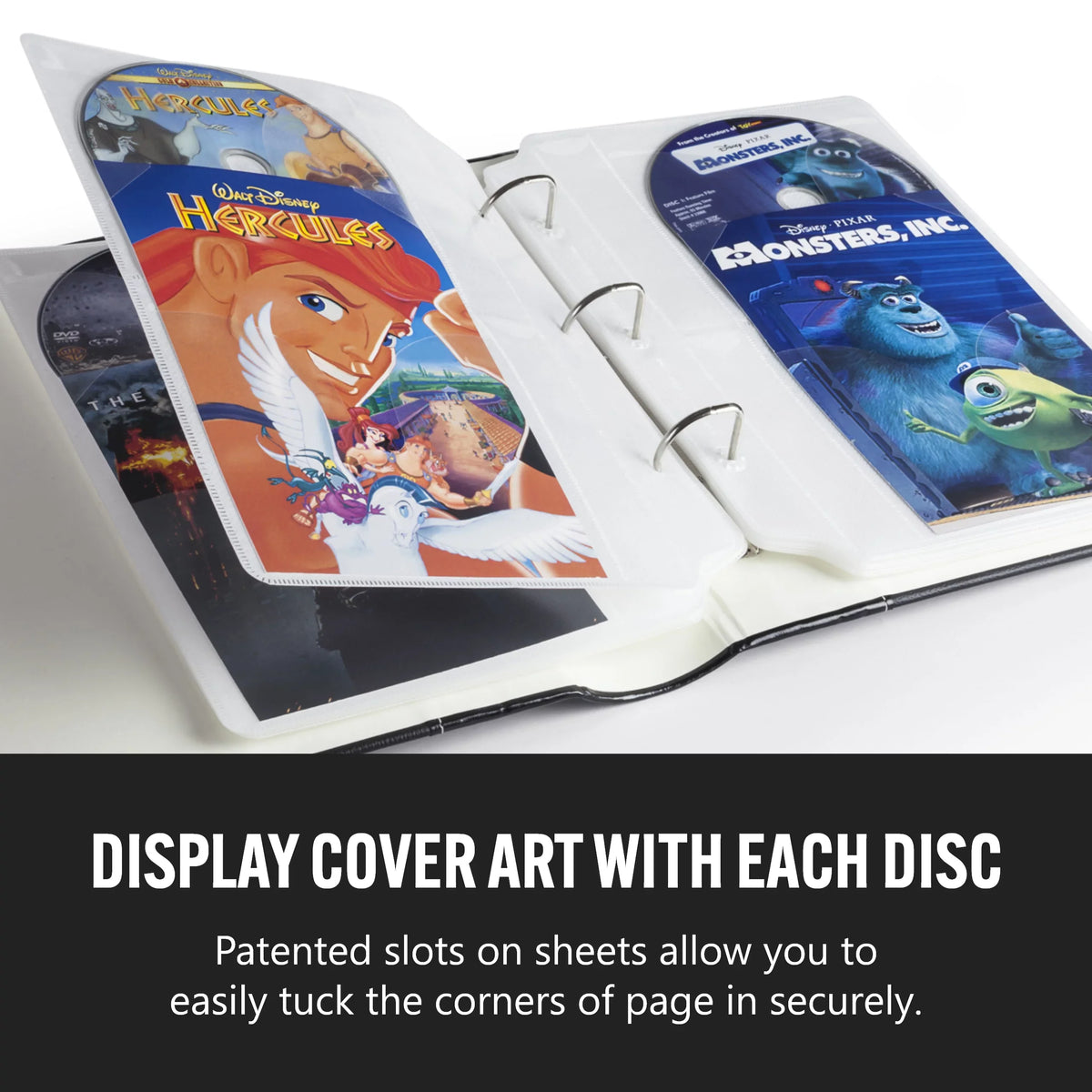 '- Binder CDs, Video Sheets Games Pack - Binder for Acid-Free - Storage Sheets Blu-Rays Holds Insert 6 CD/DVD 48 - Organizer DVDs, Bellagio-Italia & Sheets