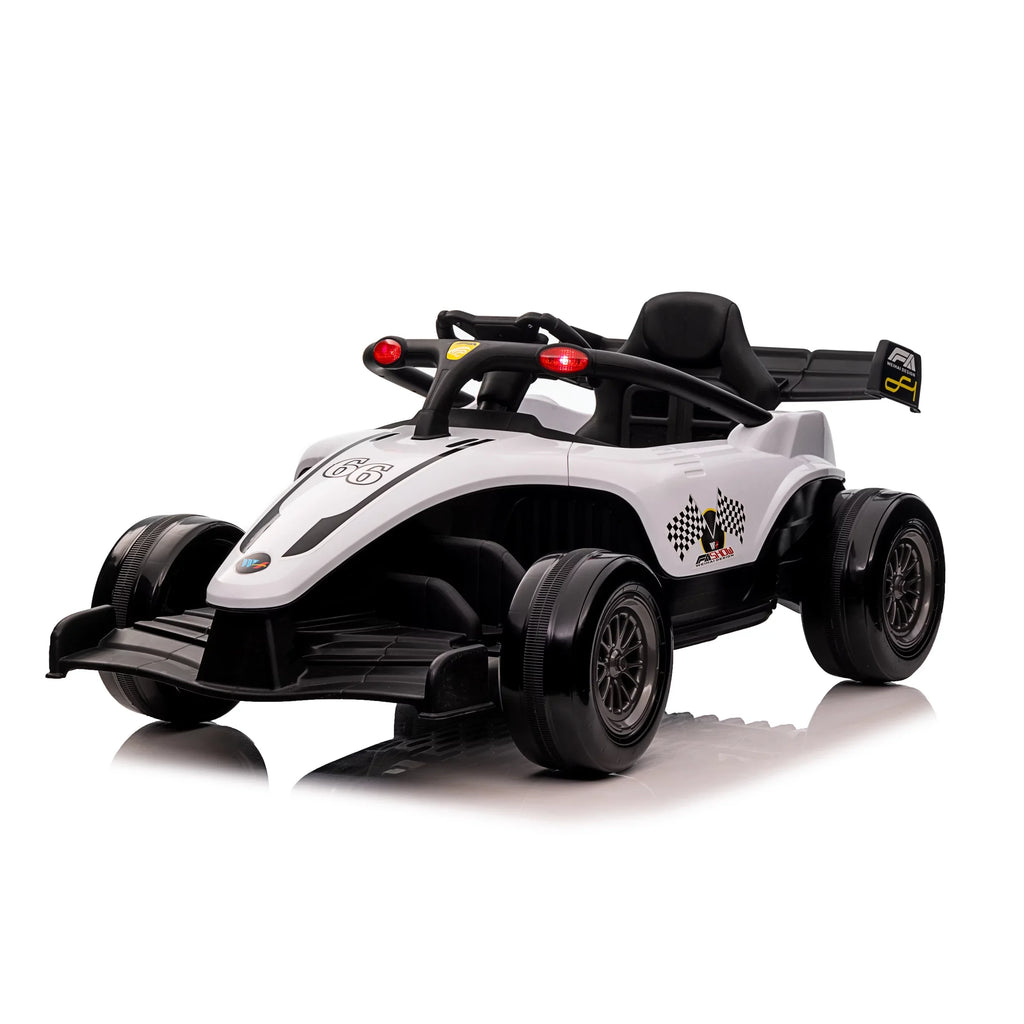 and Ride Operated up on Wheels White 3 W/Remote Battery Blazin' F1 12V Years