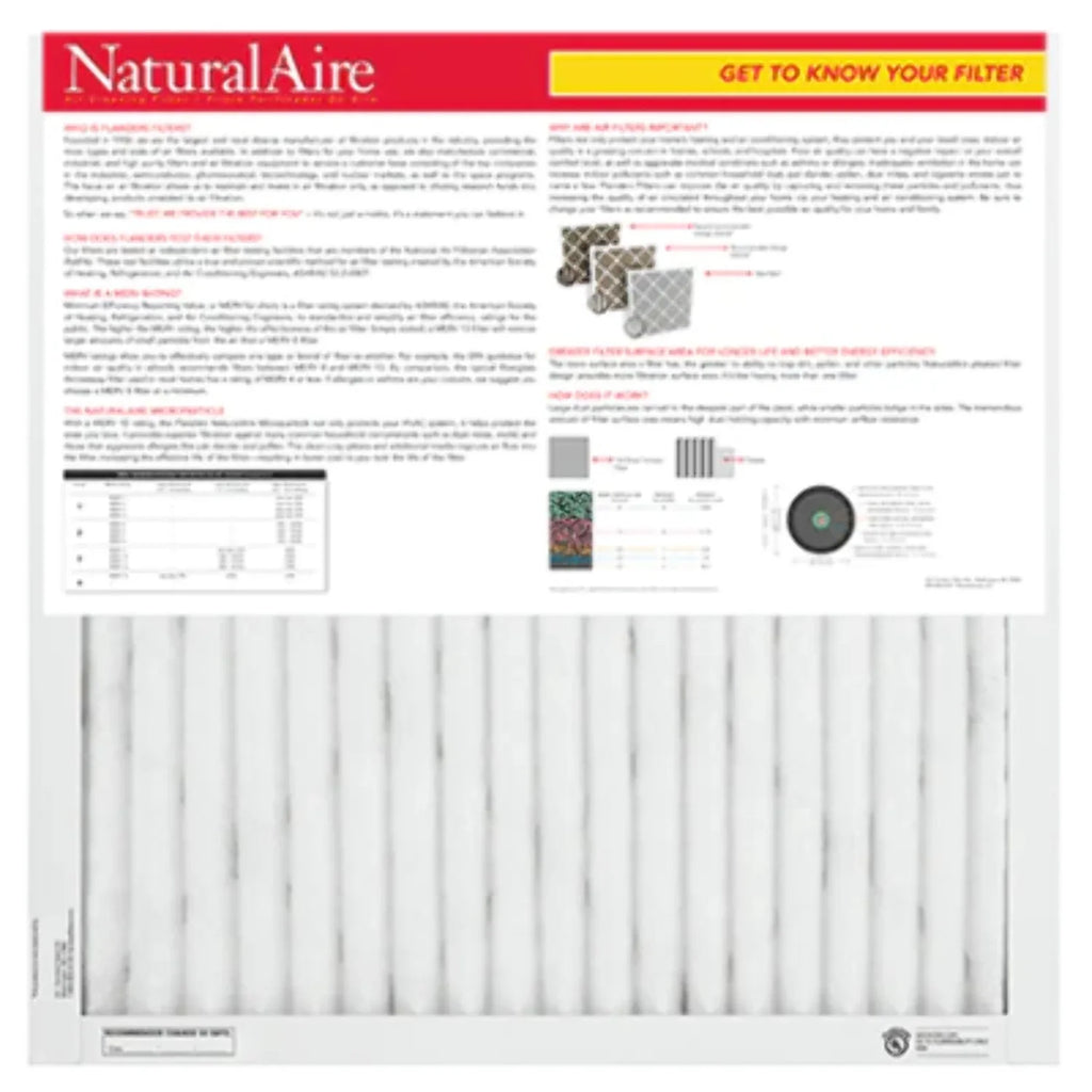 Microparticle NaturalAire 85156.011010 10x10x1 MERV Filters (12 10 pack)
