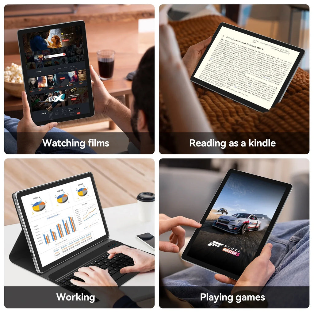 Keyboard Expandable,Octa-Core Tablet Tablet Stylus,5G Android 128GB Processor,2024 inch Wireless Newest ROM 10.1 RAM Storage,Android Case 12.0 Tablet,8GB Tablet,1TB with Mouse Tablet WiFi