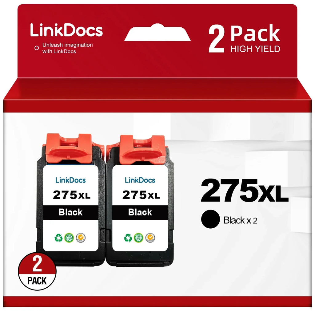 TS3500 Ink 275 Printer Black) TS3522 TR4720 275XL Canon Replacement Work PIXMA (2 Cartridges PG-275XL Ink TS3520 for Cartridge 275XL Canon TR4700 for